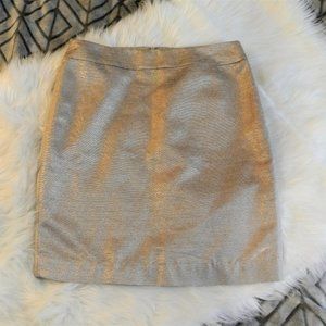 Ann Taylor Loft Gold Shimmer Skirt